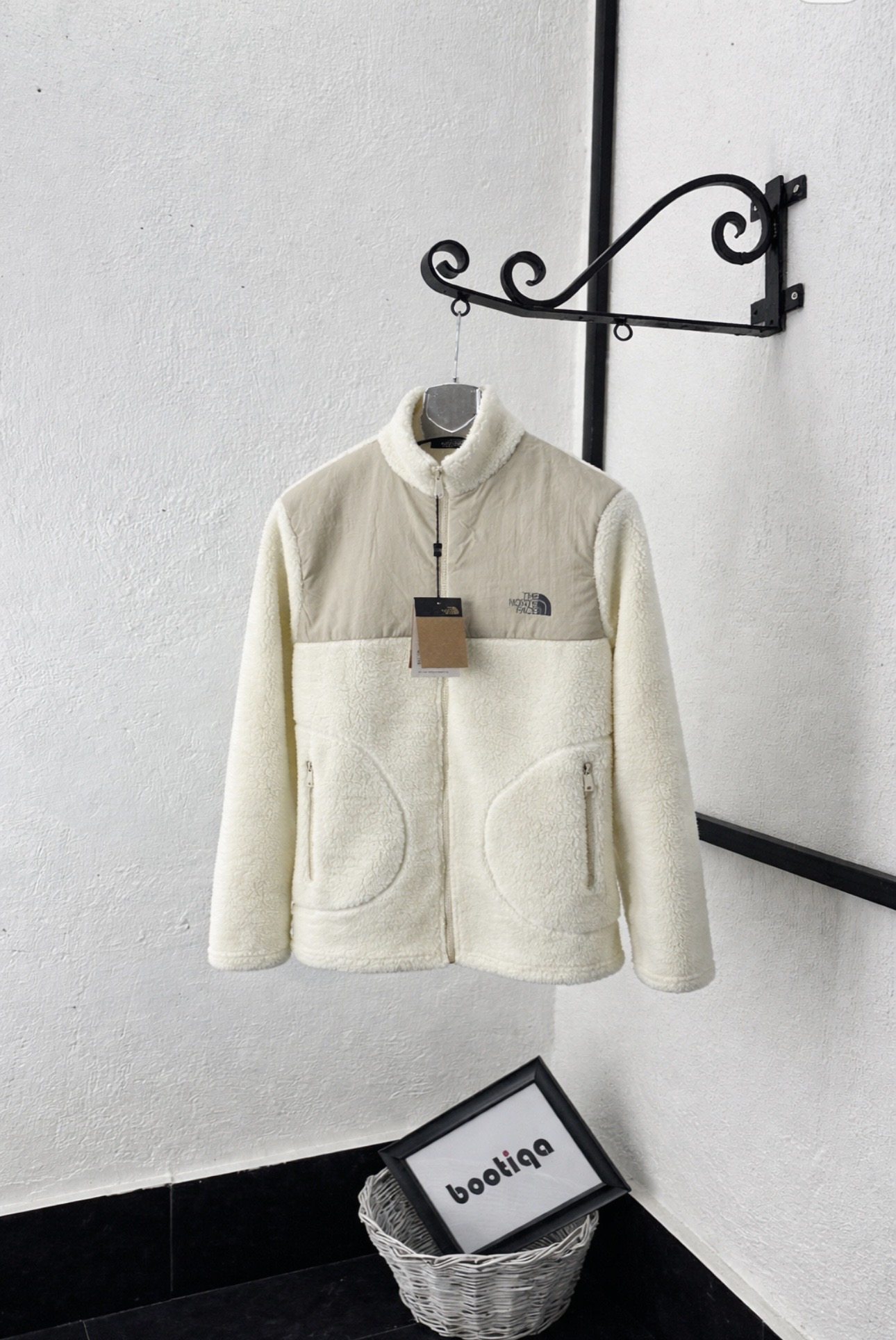 Polar Fermuarlı Ceket Krem